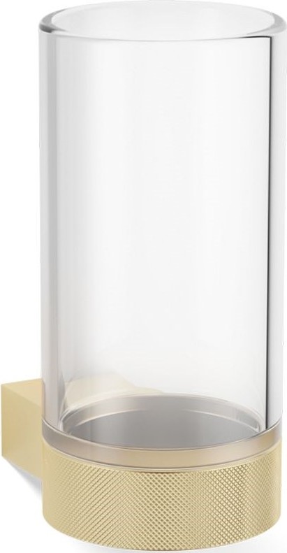 Club Zahnbürstenbecher gold matt für die Wand