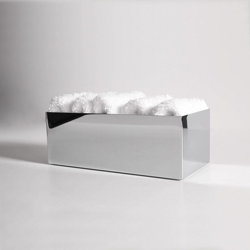 Bote de metal Corner, 25 cm, oscuro mate