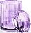 Contenitore da bagno Kristall viola