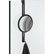 Contract Kosmetikspiegel mit 5x Vergrößerung schwarz matt für Verwendung in der Dusche