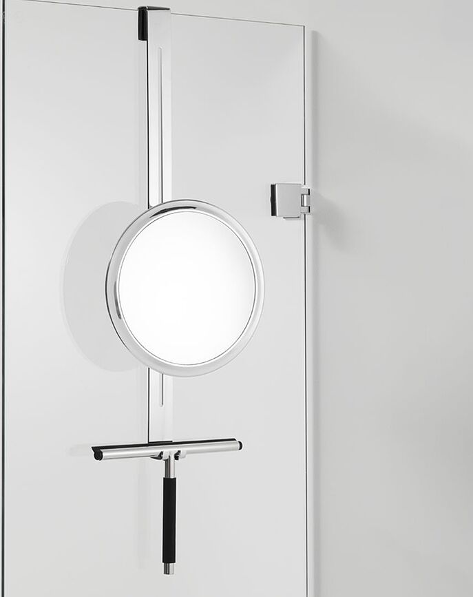 Contract Miroir Cosmétique de douche, grossissant x5, noir mat