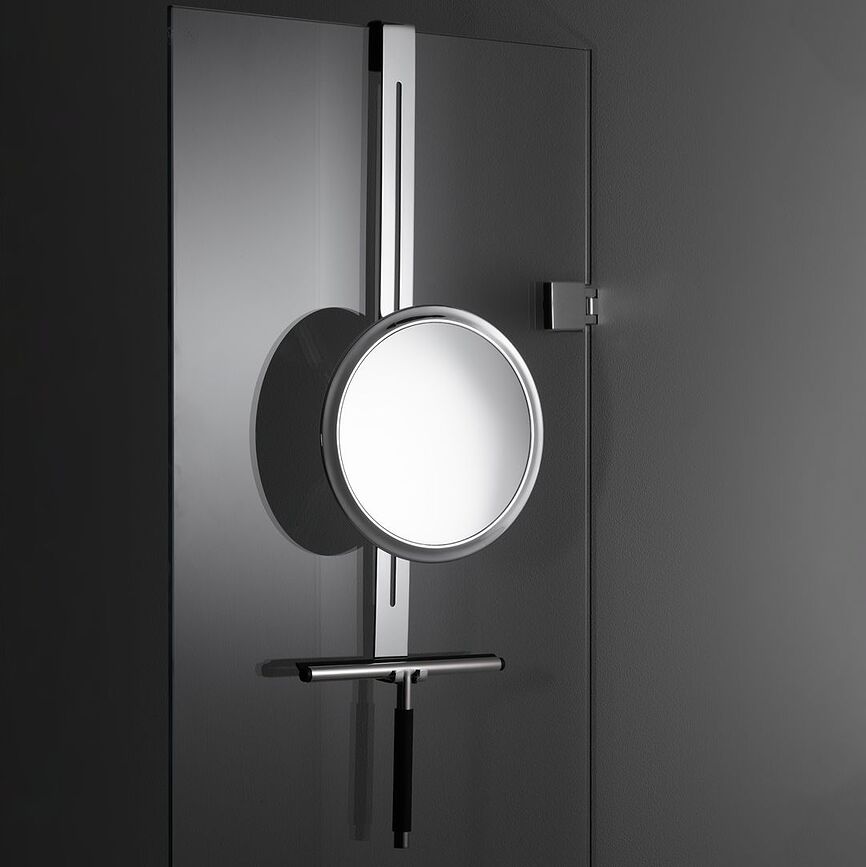 Contract Ogledalo kozmetičko s povećanjem x5 za tuš mat crno