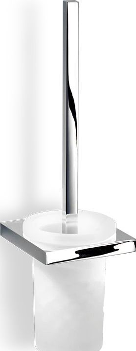 Contract Toilettenbürste Chrom für die Wand mit Acryl-Behälter