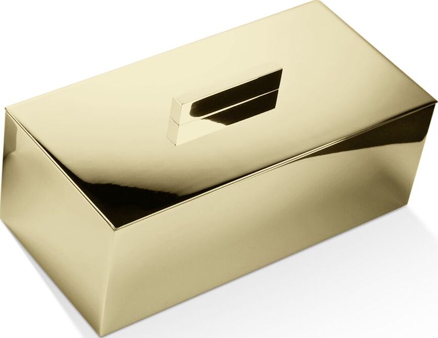 Corner Badezimmerbehälter 25 cm goldfarben mit Deckel