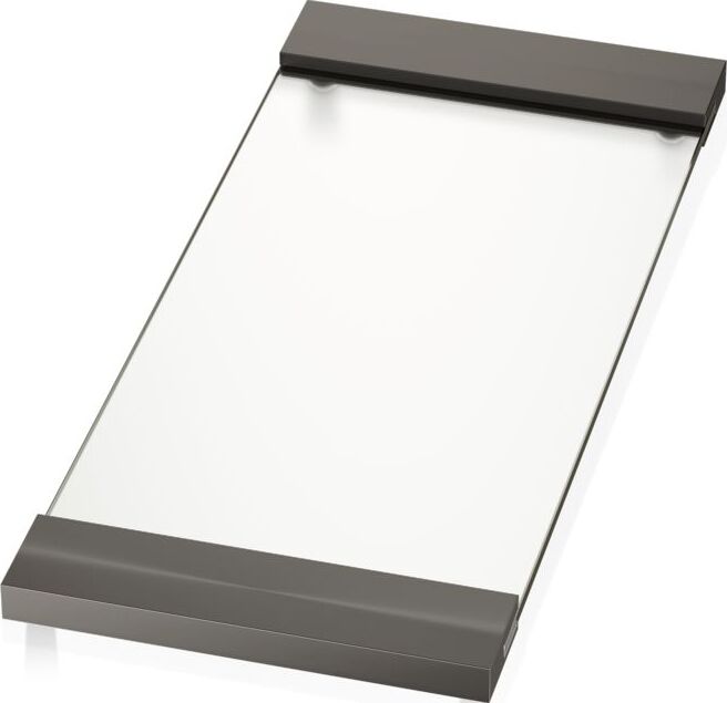 Corner Badezimmertablett 17 x 37 cm dunkles Metall matte