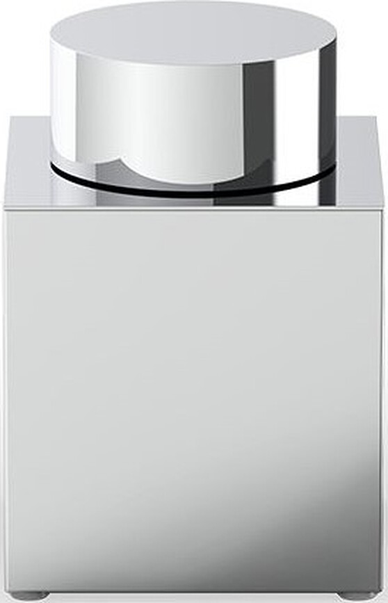 Corner Bathroom container 8,5 x 13 cm chrome with lid