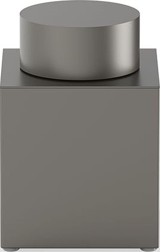 Corner Bathroom container 8,5 x 13 cm dark matte metal with lid