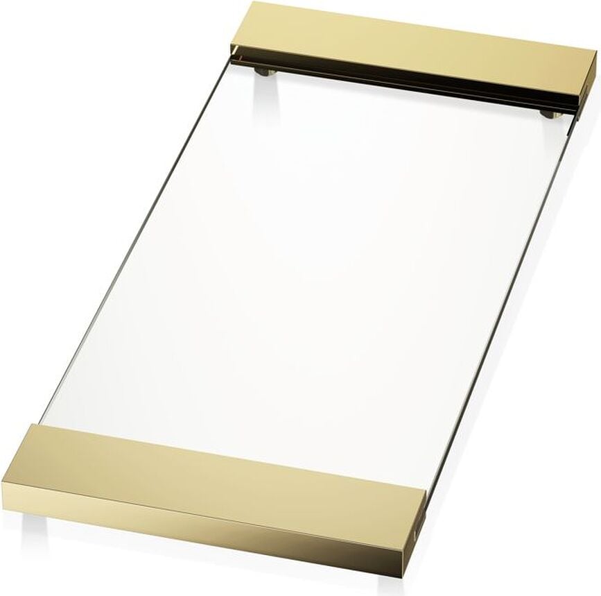 Corner Bathroom tray 17 x 37 cm golden