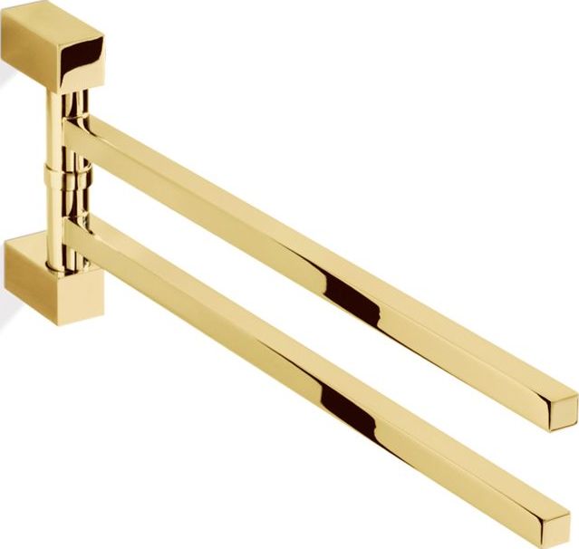 Corner Handtuchreling senkrecht goldfarben doppelt