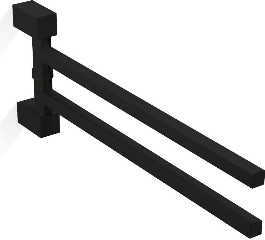 Corner Handtuchreling senkrecht schwarz matt doppelt