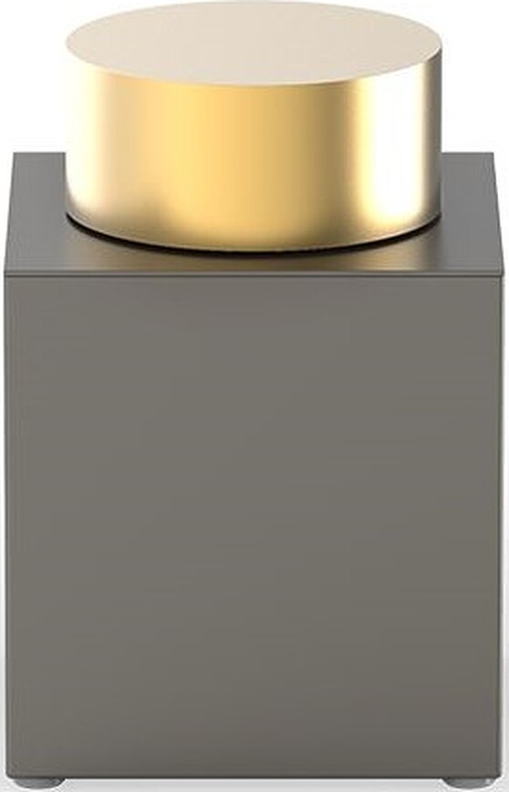 Corner Posuda za Kupaonicu s poklopcem 8,5 x 13 cm tamni metal mat zlatna