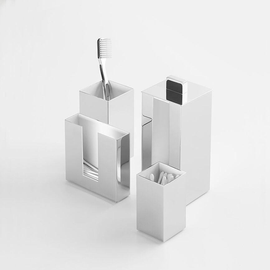 Corner Pot pour Coton-Tiges, doré