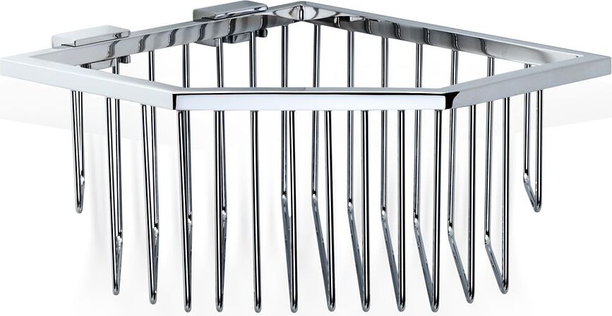 Corner Ράφι Ντους γωνιακό, χρωμέ, με κρυφή στερέωση