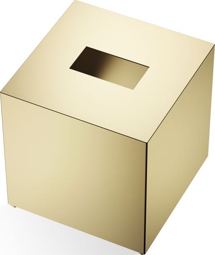 Corner Tissues container square gold matte