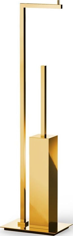 Corner Toilettenpapierständer und WC-Bürste goldfarben