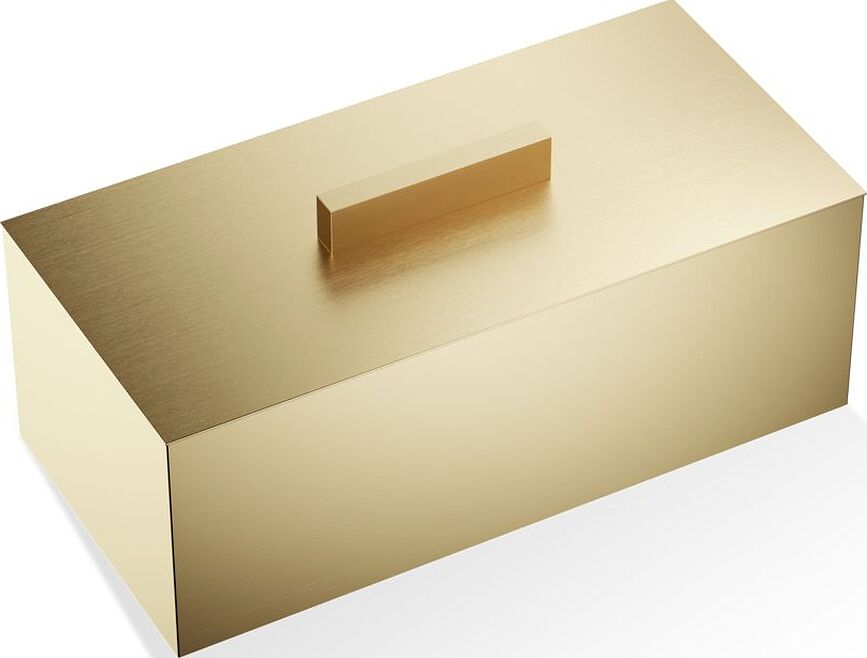 Corner Vannitoa konteiner 25 cm matt kuldne kaanega
