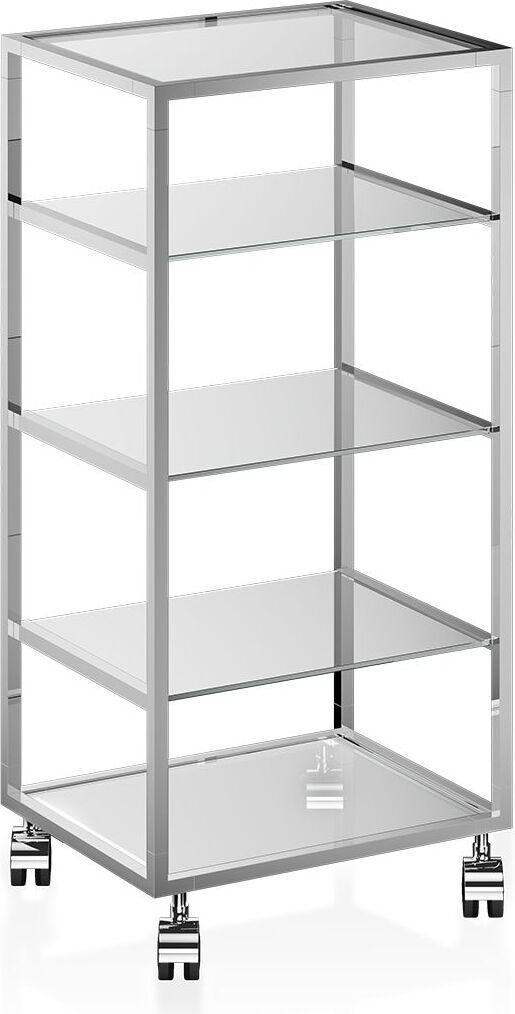 Decor Walther Badezimmerschrank durchsichtig auf Rollen