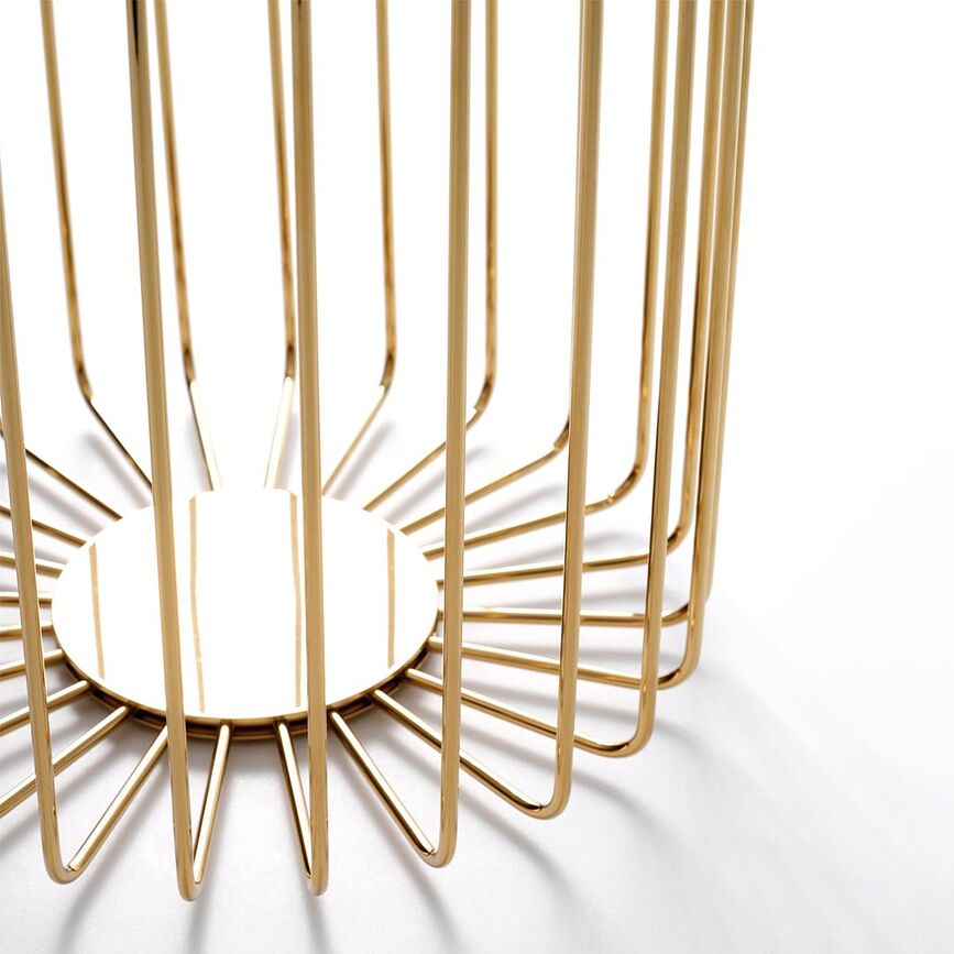 Decor Walther Classic Panier à Serviettes 26 cm, or mat