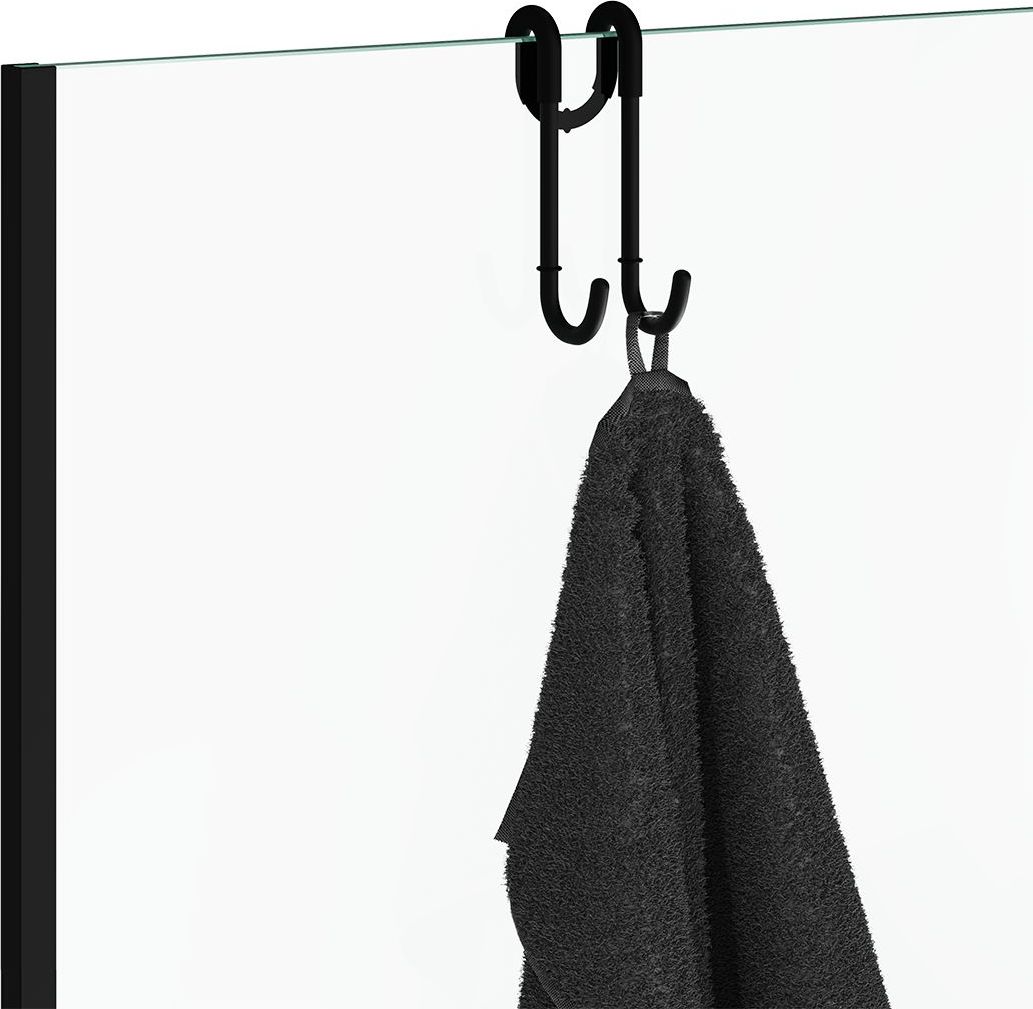 Decor Walther Handtuchhalter für Duschkabine schwarz matt