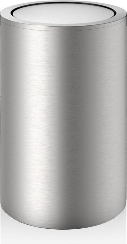Decor Walther Wäschekorb 58 cm rund Stahl matt mit Klappe