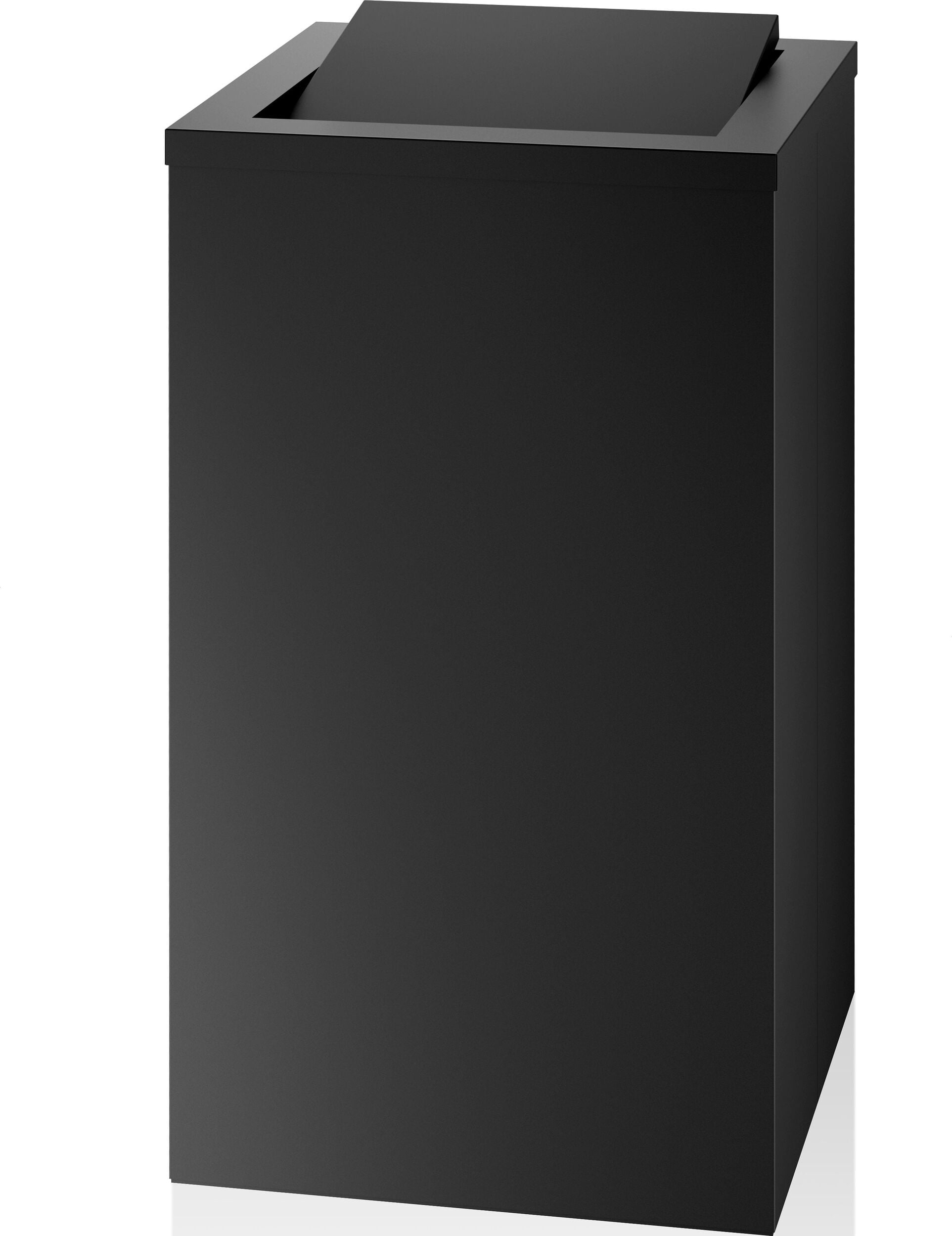 Decor Walther Wäschekorb 58 cm schwarz matt mit Klappe