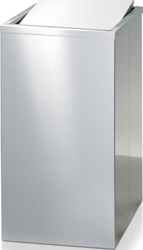 Decor Walther Wäschekorb 58 cm Stahl matt mit Klappe