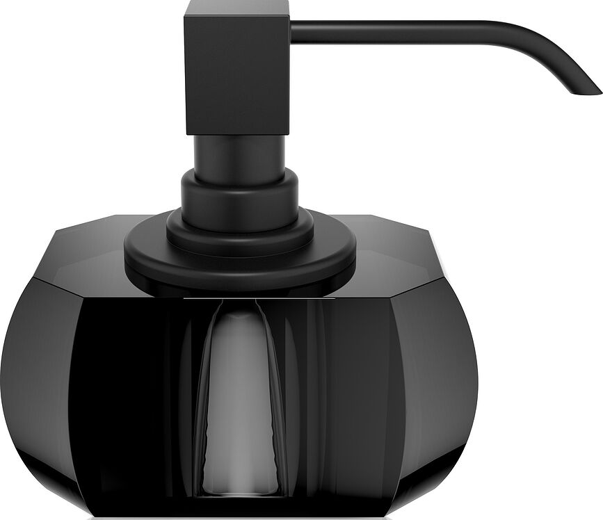Dispensador de Jabón Kristall, antracita, con bomba negro mate