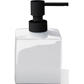Dozownik do mydła Porzellan kwadratowy 14 cm czarno-biały