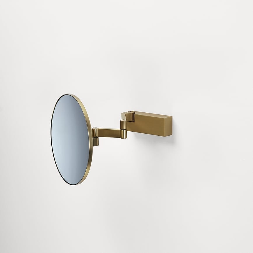 Espejo Cosmético de Pared de Aumento x5 Vision R, sin iluminación, negro mate