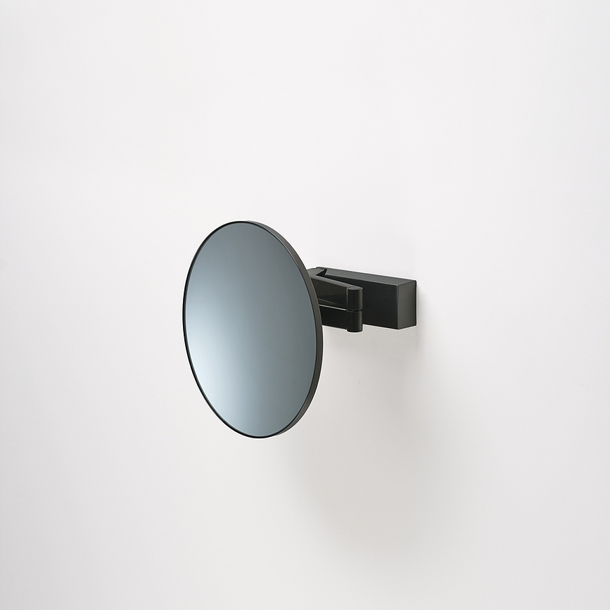 Espejo Cosmético de Pared de Aumento x5 Vision R, sin iluminación, negro mate