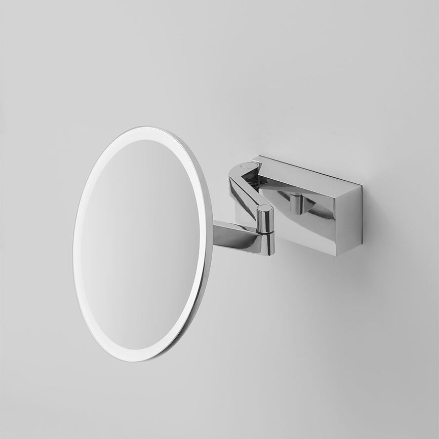 Espejo de Maquillaje de pared con aumento 5x Vision, negro mate