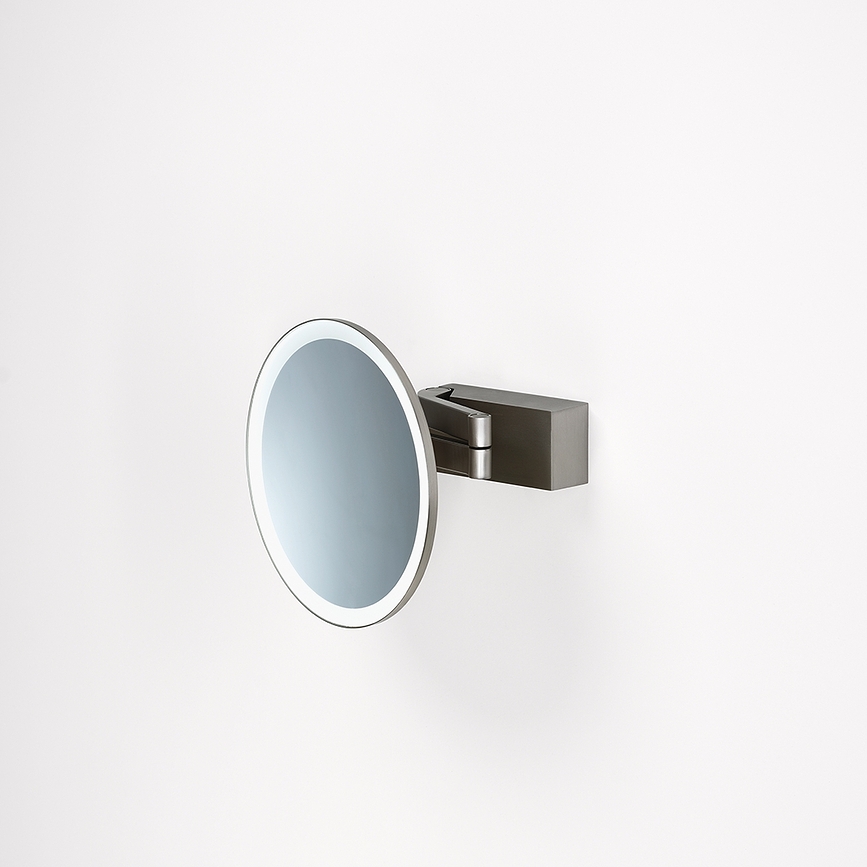 Espejo de Maquillaje de pared con aumento 5x Vision, negro mate