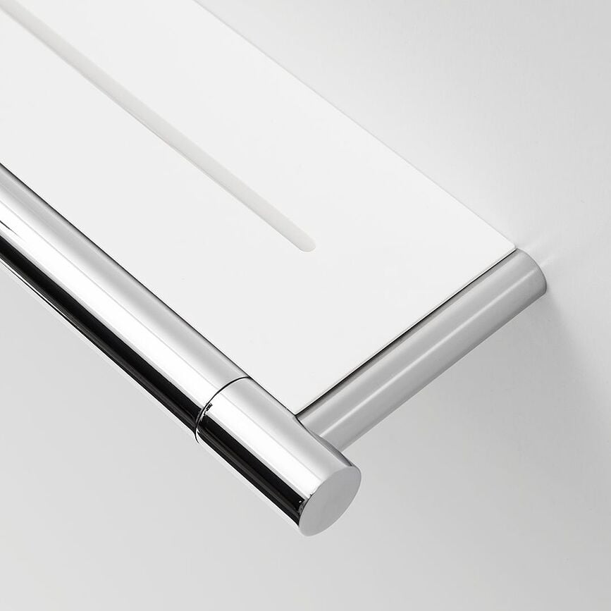 Estante de Ducha Bar, de metal oscuro, acabado mate