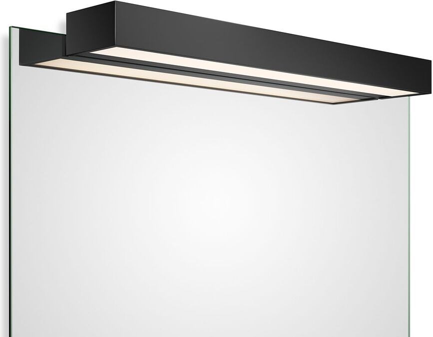 Gaismeklis virs spoguļa Box Clip On LED 2700K matēts melns 60 cm