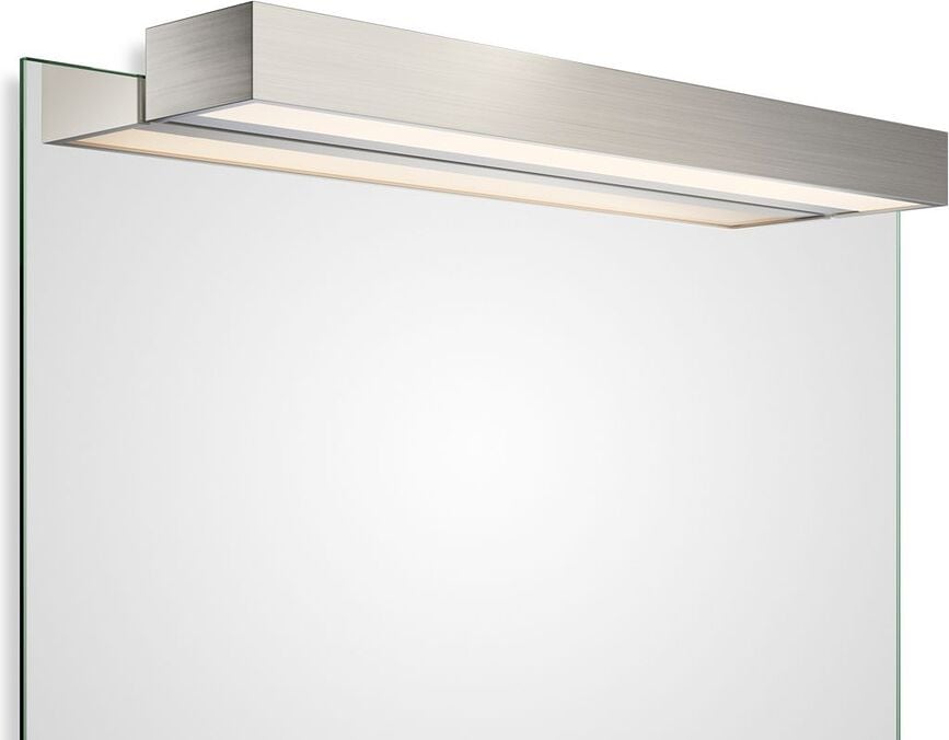 Gaismeklis virs spoguļa Box Clip On LED 2700K niķeļa krāsa 60 cm