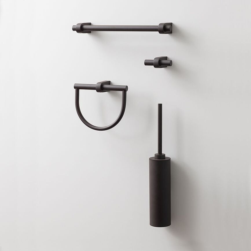 Gancho doble para toallas Century, dorado mate