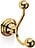 Gancho doble para toallas Decor Walther Classic, acabado dorado