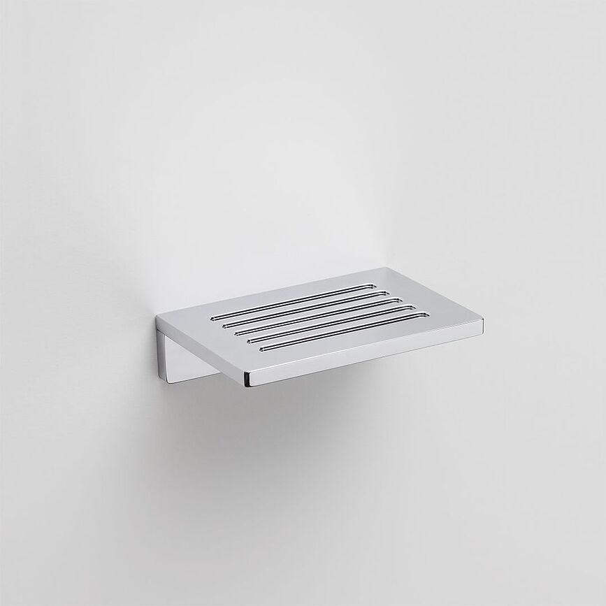 Jabonera de Pared Club, de metal oscuro mate, con recubrimiento PVD