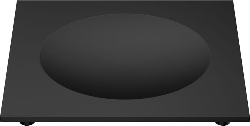 Jabonera cuadrada Corner, negro mate