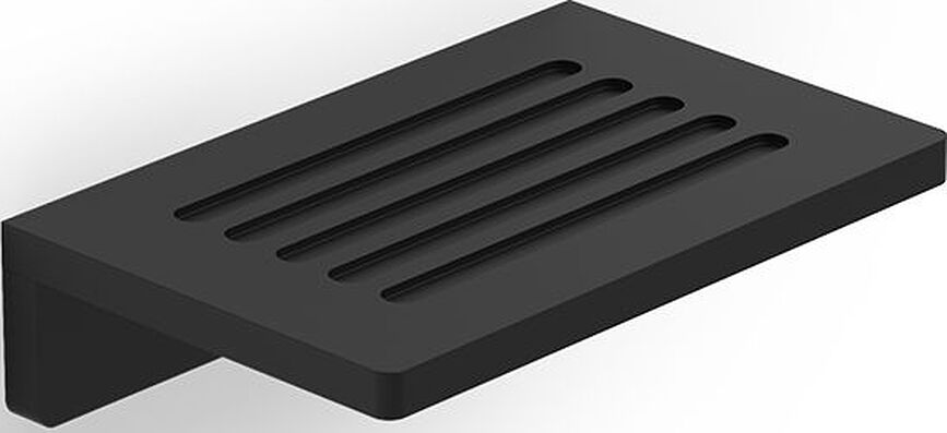 Jabonera de pared Bar, negro mate