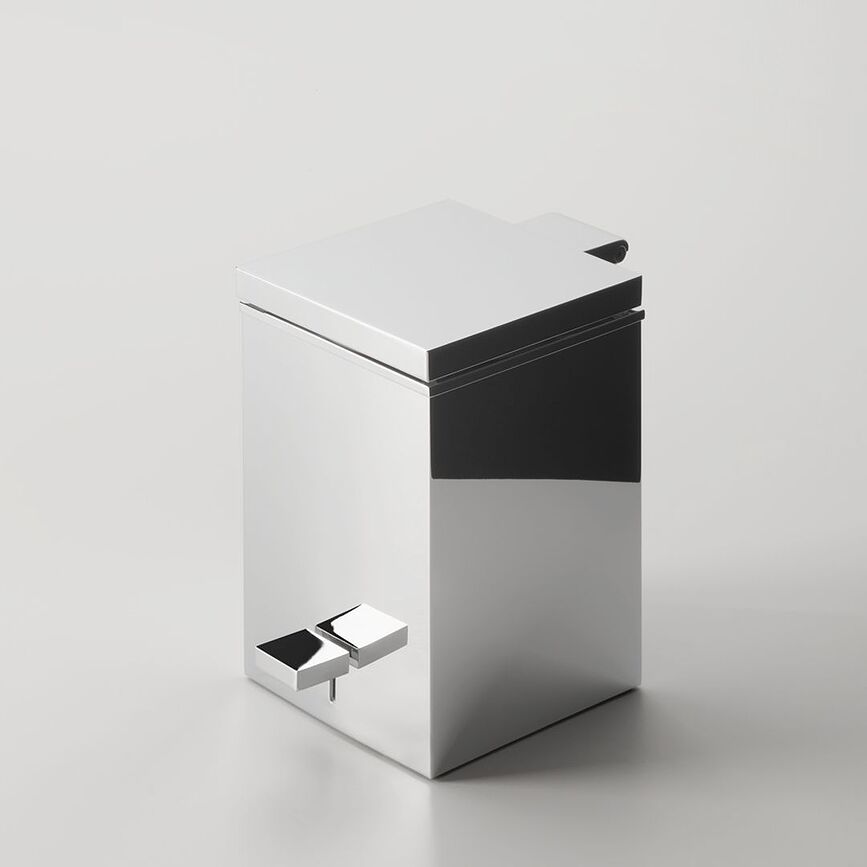 Corner ΚΑΔΟΣ ΜΠΑΝΙΟΥ, Soft Close, τετράγωνος, 26,5 cm, σκούρο μέταλλο ματ