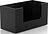 Контейнер для серветок Brownie 13 x 26,5 см, чорний