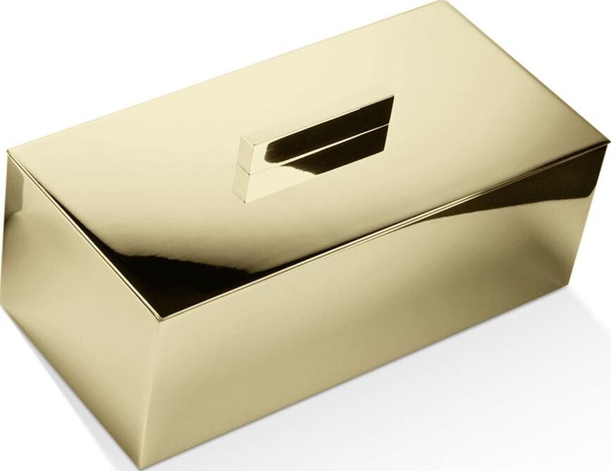 Koupelnová dóza Corner s víkem 25 cm zlatá
