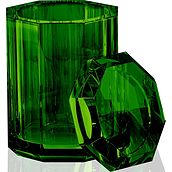 Kristall Badezimmerbehälter grün