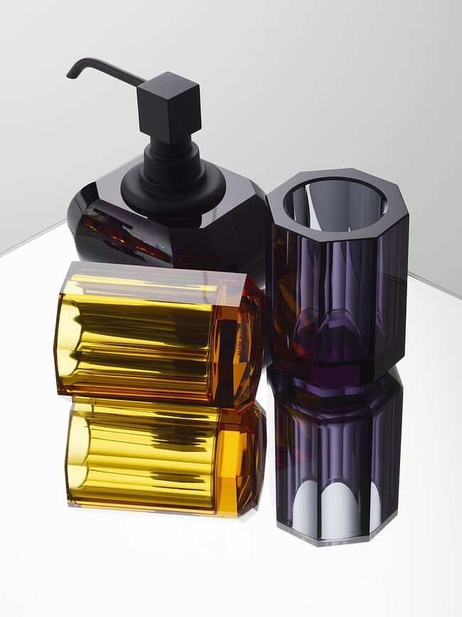 Kristall Distributeur de Savon, vert, avec pompe noir mat