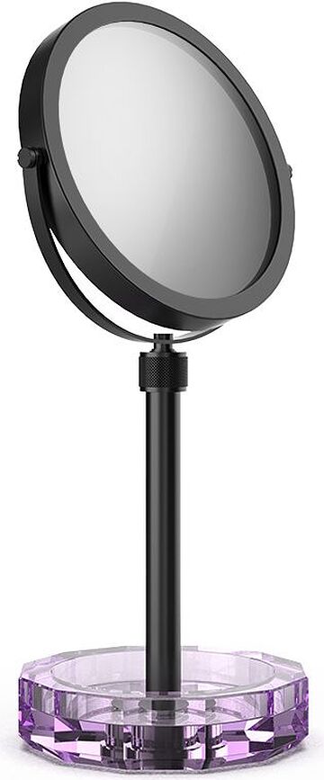 Kristall Make-up mirror black matte with a purple base