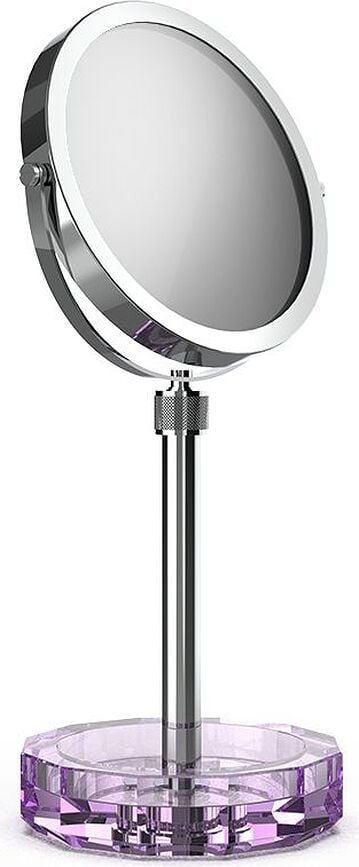 Kristall Make-up mirror chrome with a purple base