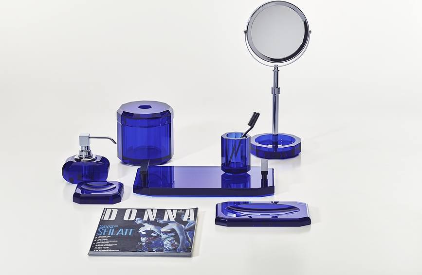 Kristall Pladanj za kupaonicu tamnozeleni s crnim ručkama