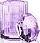 Kristall Posuda kupaonska ljubičasta