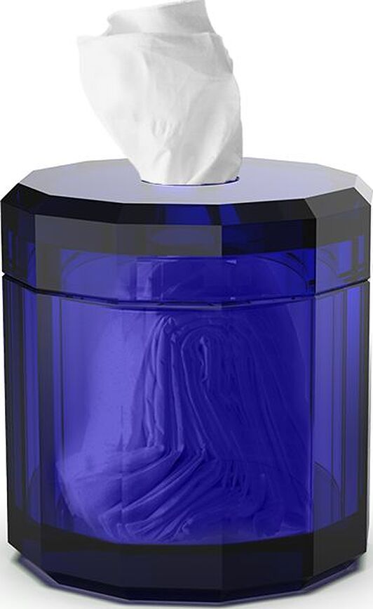 Kristall Tissues container dark blue
